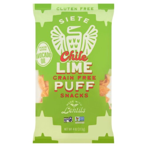 Siete Chile Lime Grain Free Puff Snacks, 4 oz