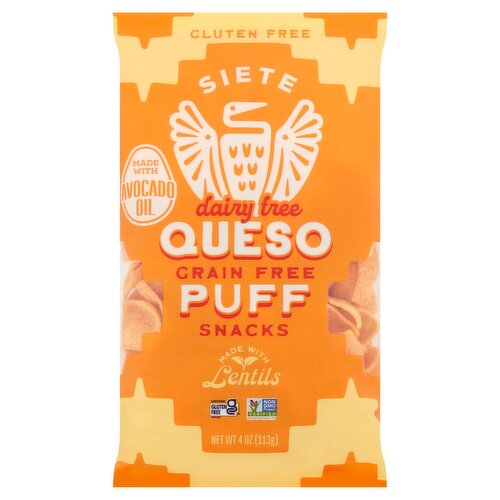 Siete Queso Grain Free Puff Snacks, 4 oz