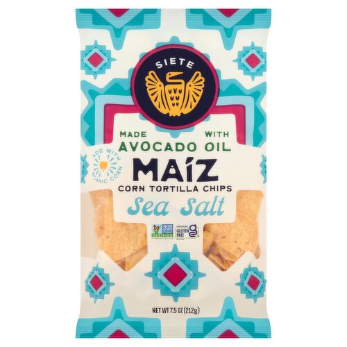 Siete Sea Salt Maiz Corn Tortilla Chips, 7.5 oz