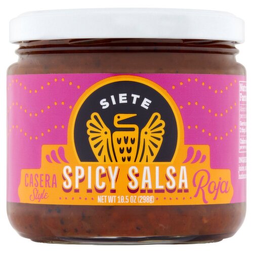 Siete Casera Style Spicy Salsa Roja, 10.5 oz
