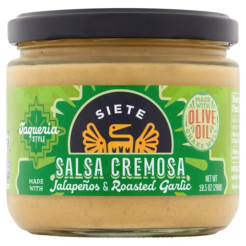 Siete Taqueria Style Salsa Cremosa, 10.5 oz