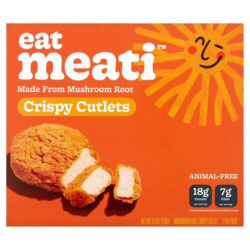 eat meati Mushroom Root Crispy Cutlets, 2 count, 9.5 oz