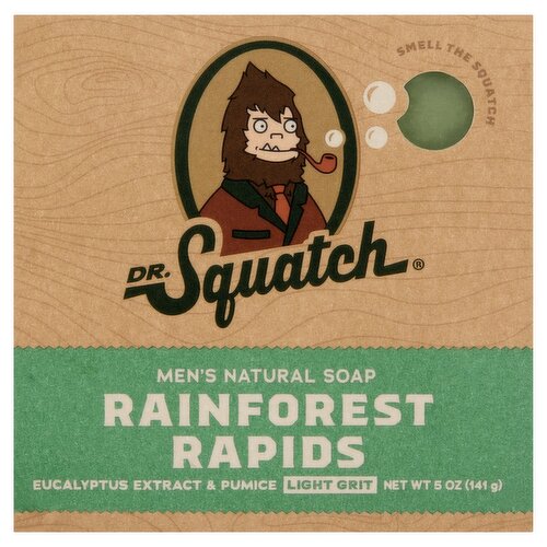 Dr. Squatch Rainforest Rapids Men's Natural Soap, 5 oz