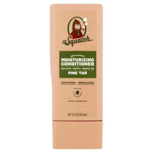 Dr. Squatch Pine Tar Men's Natural Moisturizing Conditioner, 11 fl oz