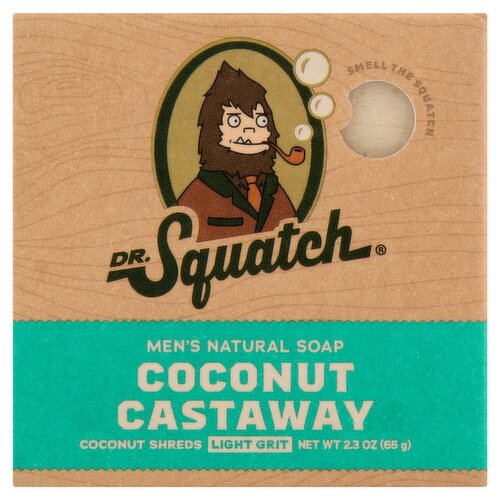 Dr. Squatch Coconut Castaway Men's Natural Soap, 2.3 oz