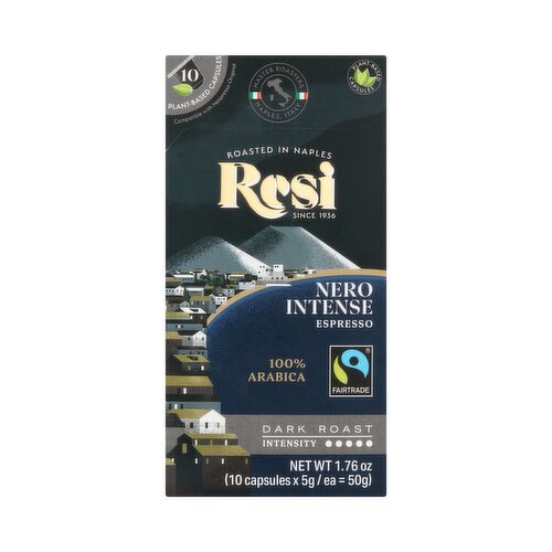 Resi Nero Intense Espresso Dark Roast Coffee, 10 count, 1.76 oz