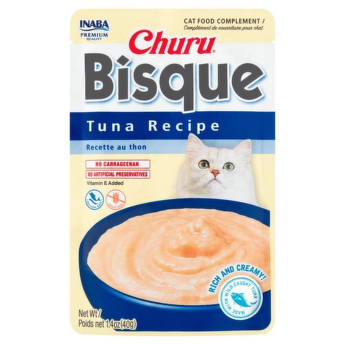 Inaba Churu Bisque Tuna Recipe Cat Food Complement, 1.4 oz