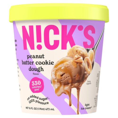 Nick's Peanut Butter Cookie Dough Flavor Light Ice Cream