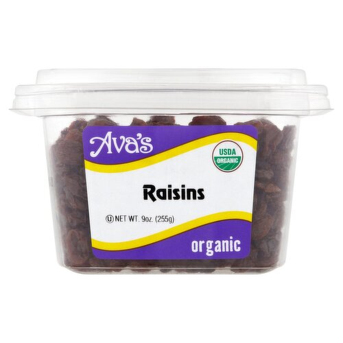 Ava's Organic Raisins, 9 oz