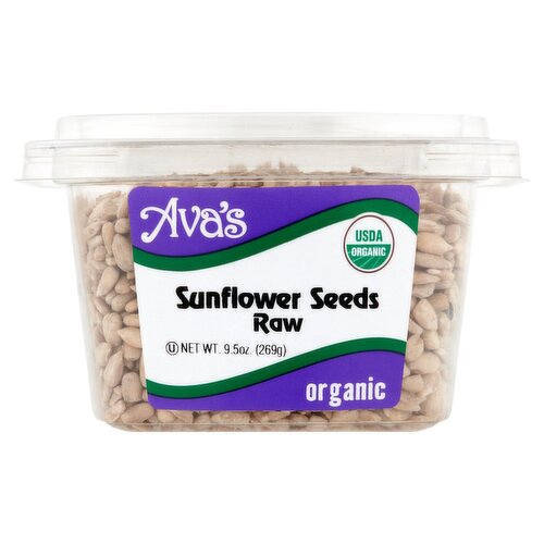 Ava's Organic Raw Sunflower Seeds, 9.5 oz