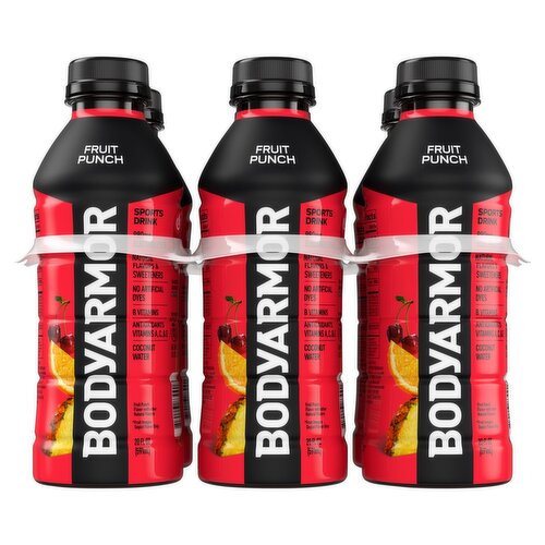 BodyArmor Fruit Punch Sports Drink, 20 fl oz, 6 count