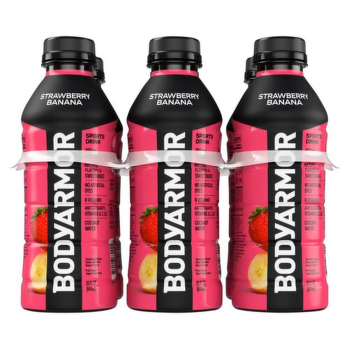 BodyArmor SuperDrink Strawberry Banana Sports Drink, 20 fl oz, 6 count