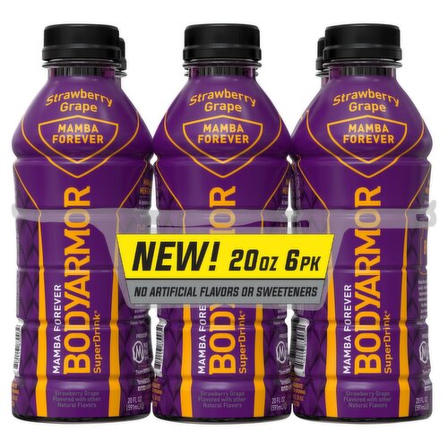 BodyArmor Strawberry Grape SuperDrink, 6 count, 20 fl oz