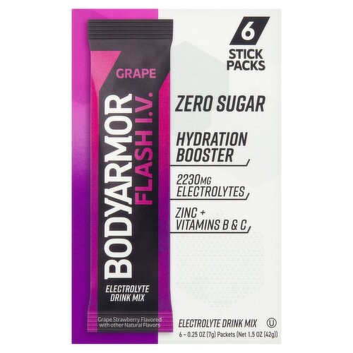 BodyArmor Grape Flash I.V. Electrolyte Drink Mix, 0.25 oz