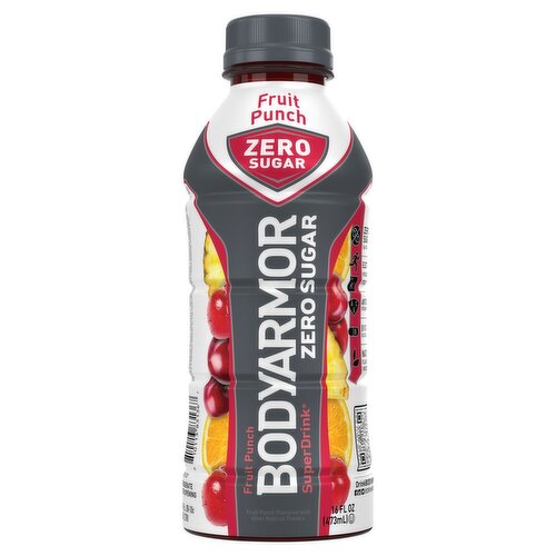 BodyArmor SuperDrink Fruit Punch Zero Sugar Sports Drink, 16 fl oz