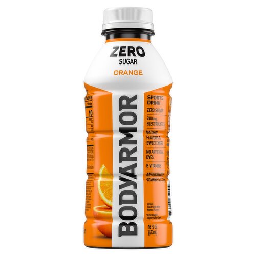 BodyArmor SuperDrink Orange Zero Sugar Sports Drink, 16 fl oz