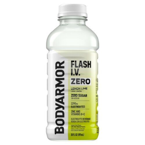 BodyArmor Flash I.V. Lemon Lime Flavor Electrolyte Beverage, 20 fl oz