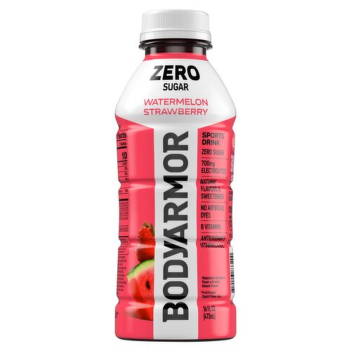BodyArmor Zero Sugar Watermelon Strawberry Flavor Sports Drink, 16 fl oz