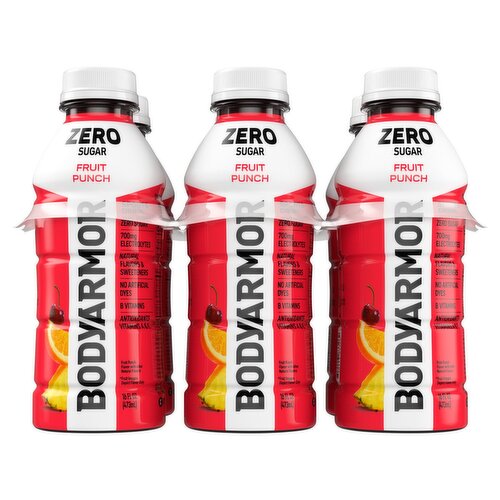 BodyArmor Zero Sugar Fruit Punch Flavor Sports Drink, 16 fl oz, 6 count