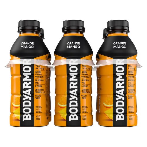 BodyArmor Orange Mango Flavor Sports Drink, 16 fl oz, 6 count