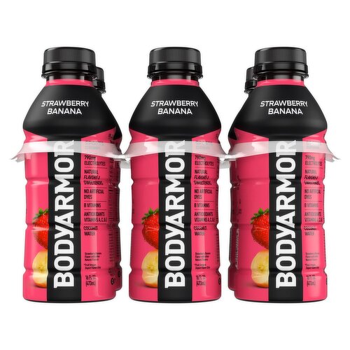 BodyArmor Strawberry Banana Flavor Sports Drink, 16 fl oz, 6 count