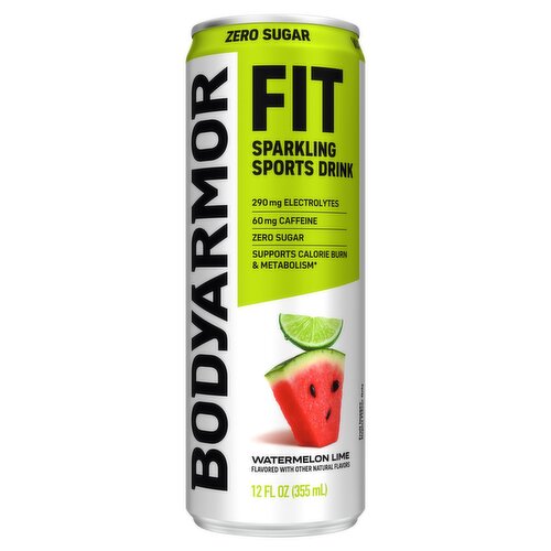 BodyArmor Fit Zero Sugar Watermelon Lime Sparkling Sports Drink, 12 fl oz