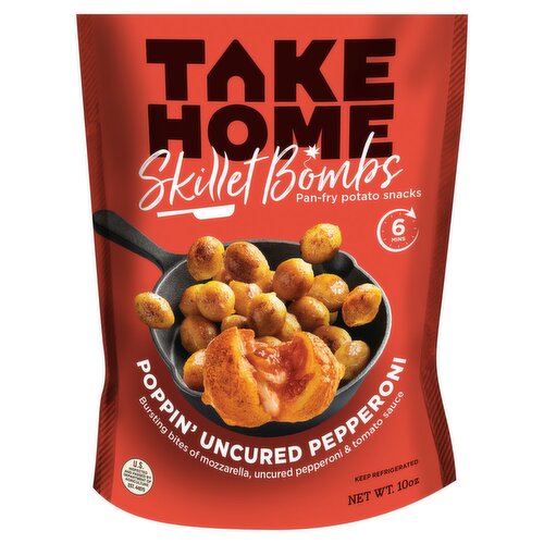 Take Home Skillet Bombs Poppin' Uncured Pepperoni Pan-Fry Potato Snacks, 10 oz