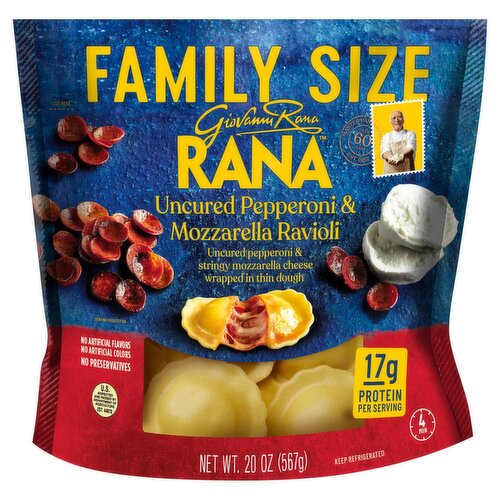 Giovanni Rana Rana Uncured Pepperoni & Mozzarella Ravioli Family Size, 20 oz