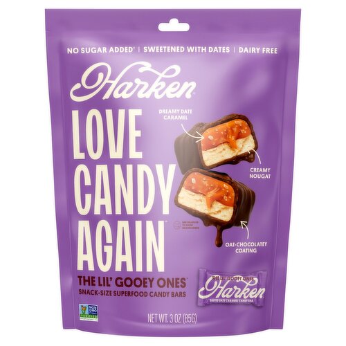 Harken The Lil' Gooey Ones Snack-Size Superfood Candy Bars, 3 oz