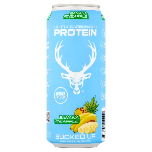 Bucked Up Banana Pineapple Lightly Carbonated Protein Drink, 16 fl oz