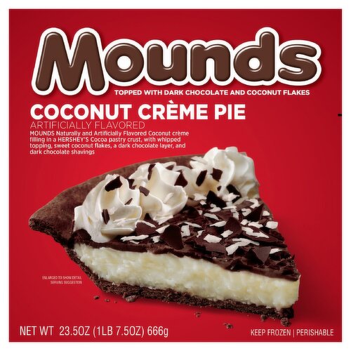 Mounds Topped with Dark Chocolate and Coconut Flakes Coconut Crème Pie, 23.5 oz