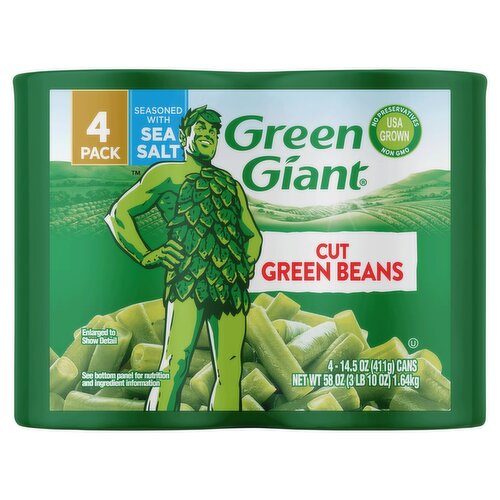 Green Giant Cut Green Beans, 14.5 oz, 4 Cans