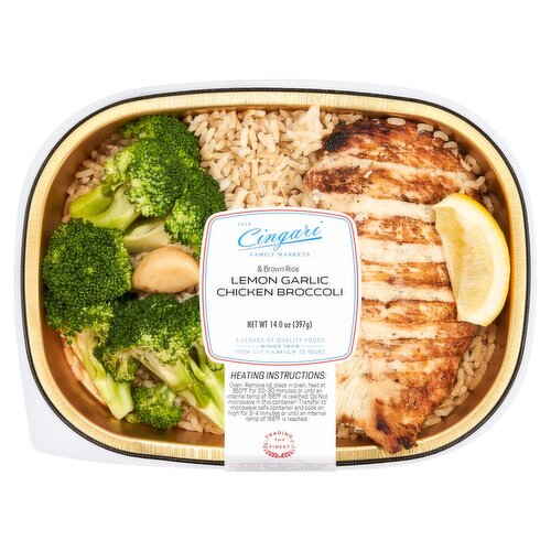 Cingari Family Markets Lemon Garlic Chicken and Broccoli, 15.0 oz