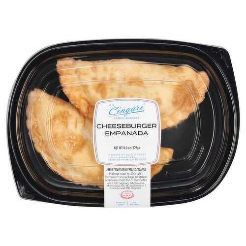 Cingari Family Markets Cheeseburger Empanada - Sold Cold, 8 oz