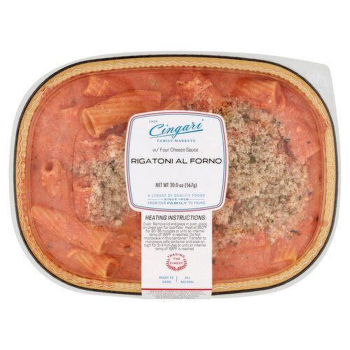 Cingari Family Markets W/ Four Cheese Sauce Rigatoni Al Forno, 20.0 oz