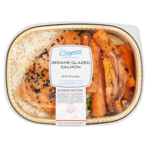 Cingari Family Markets Salmon, Sesame Basmati and Carrots