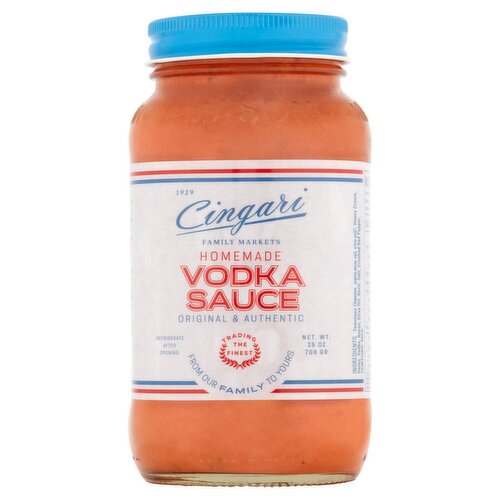 Cingari Family Markets Homemade Vodka Sauce, 25 oz