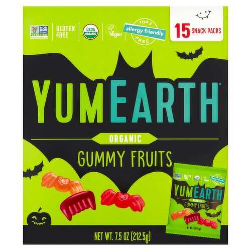 YumEarth Organic Gummy Fruits, 15 count, 7.5 oz
