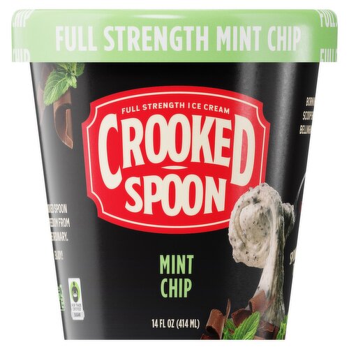 Crooked Spoon Mint Chip Full Strength Ice Cream, 14 fl oz