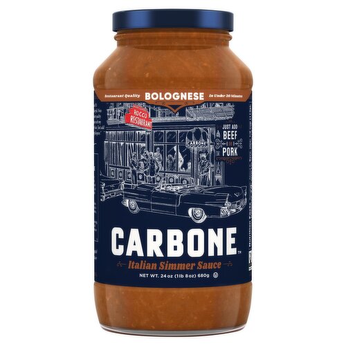 Carbone Restaurant Quality Bolognese Italian Simmer Sauce, 24 oz