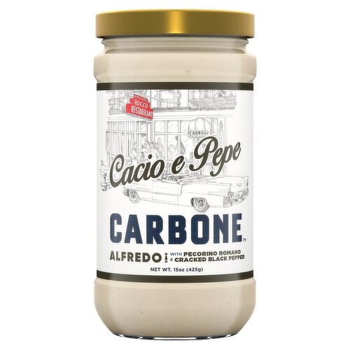 Carbone Cacio e Pepe Alfredo with Pecorino Romano & Cracked Black Pepper, 15 oz