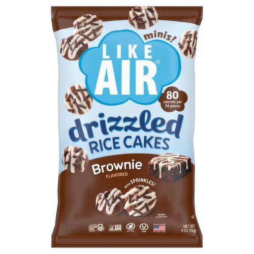 Like Air Minis! Brownie Flavored Drizzled Rice Cakes, 4 oz