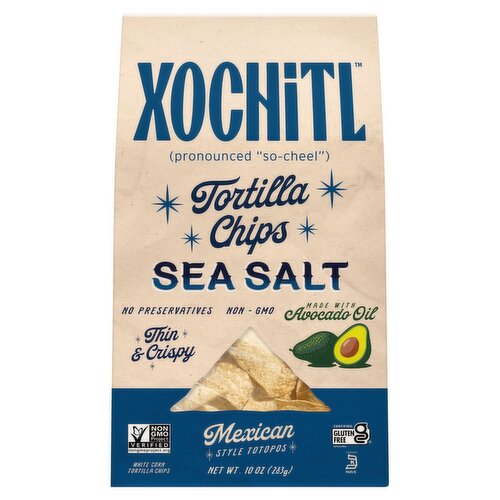 Xochitl Sea Salt Mexican Style Totopos White Corn Tortilla Chips, 10 oz