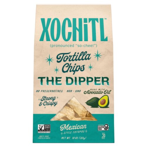 Xochitl The Dipper Mexican Style Totopos White Corn Tortilla Chips, 10 oz