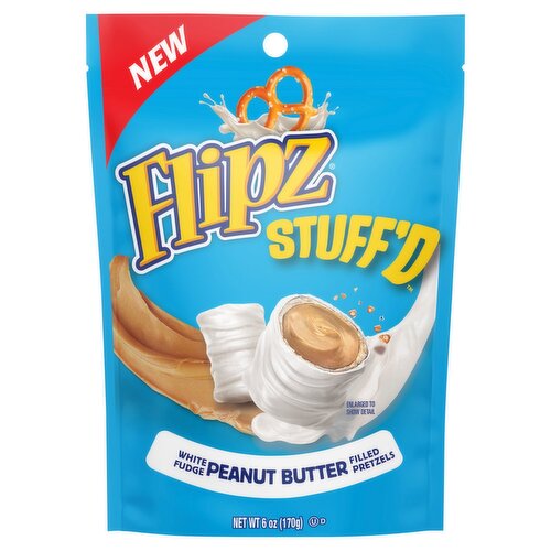 Flipz Stuff'd White Fudge Peanut Butter Filled Pretzels, 6 oz