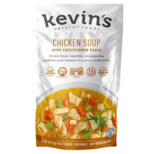 Kevin's Natural Foods Chicken Soup with Cauliflower Pasta, 16 oz