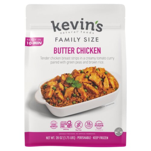 Kevin's Natural Foods Butter Chicken Family Size, 28 oz