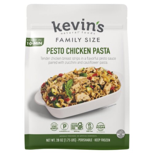 Kevin's Natural Foods Pesto Chicken Pasta Family Size, 28 oz
