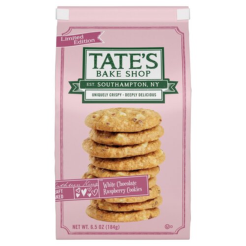 Tate's Bake Shop White Chocolate Raspberry Cookies Limited Edition, 6.5 oz