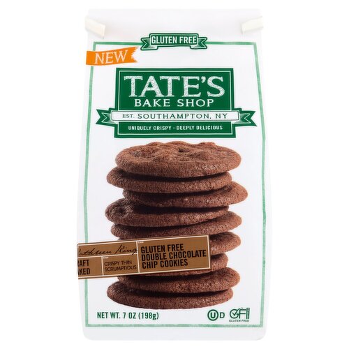 Tate's Bake Shop Gluten Free Double Chocolate Chip Cookies, 7 oz